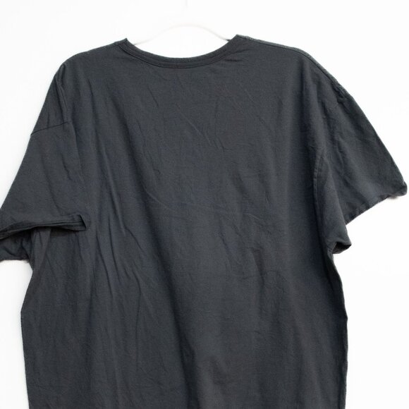 Mens V-Neck T-Shirt 2XL Gray Short Sleeve 100% Cotton Casual Top - Picture 8 of 8